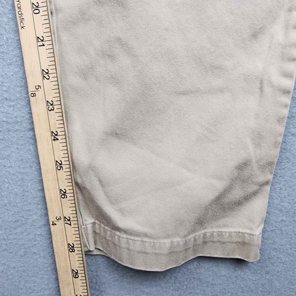 Brooks Brothers Pants Womens 14 Beige Chino 100% Cotton Relaxed Twill High Waist - Picture 5 of 9